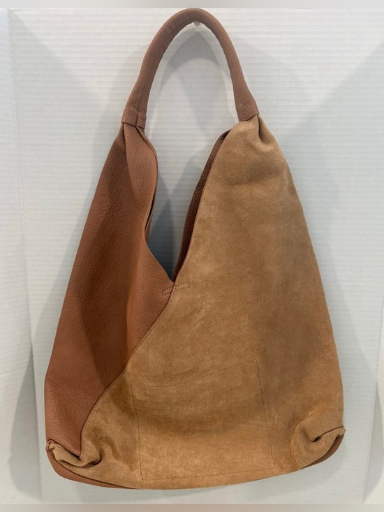 Shiraleah Handbags - LIKE NEW Shiraleah Arden Women’s Tan Two-Tone Vegan Leather Relaxed Hobo Tote